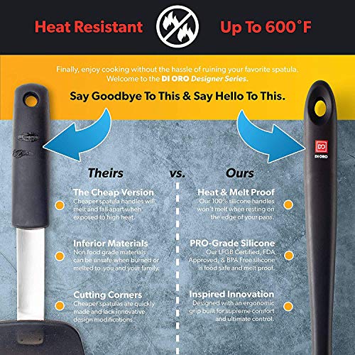 DI ORO Seamless Series 3 Piece Spatula Set DI ORO Seamless Series 3 Piece Spatula Set